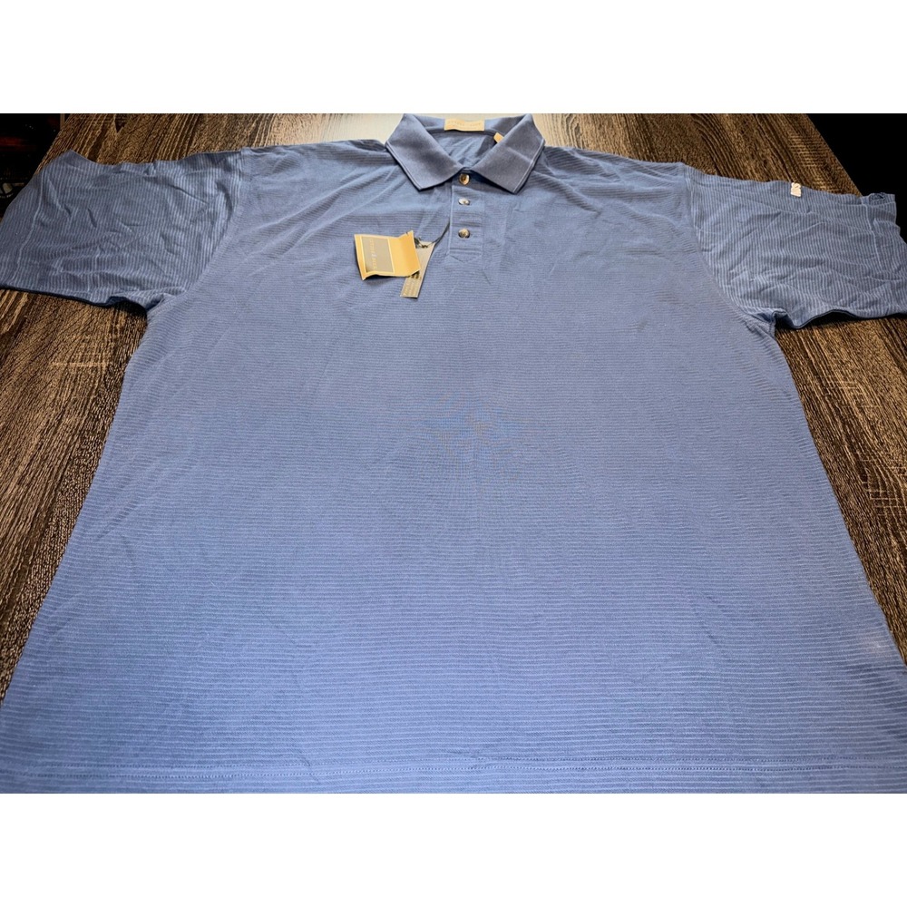 Cutter & Buck Men's XXL Blue Pima Cotton Golf Polo Shirt NEW Classic Preppy